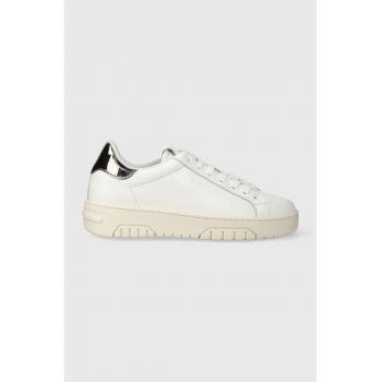 Off Play sneakers din piele FIRENZE culoarea alb, FIRENZE 1 WHITE GREY LAM