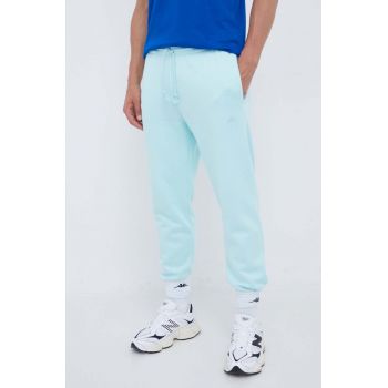 adidas pantaloni de trening culoarea turcoaz, neted