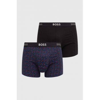 BOSS boxeri 2-pack barbati, culoarea albastru marin