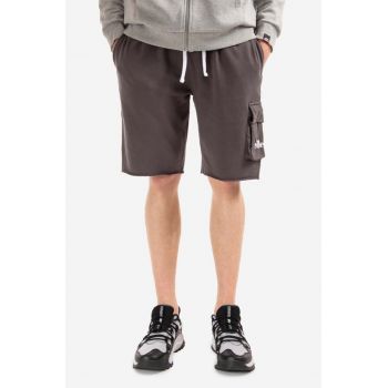 Ellesse pantaloni scurți din bumbac culoarea gri SHM13798-GREY