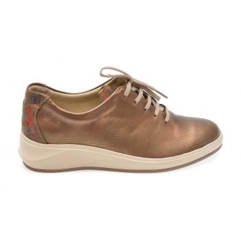 Pantofi SUAVE bronz, 13013GT, din piele naturala