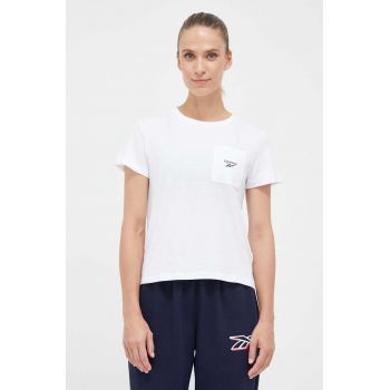 Reebok tricou Reebok Identity femei, culoarea alb