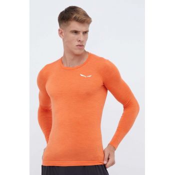 Salewa longsleeve funcțional Zebru Fresh culoarea portocaliu