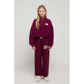 Bobo Choses pantaloni de trening pentru copii culoarea violet, cu imprimeu