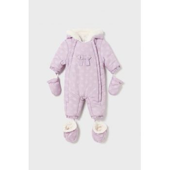 Mayoral Newborn combinezon bebe culoarea violet