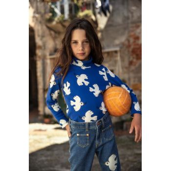 Mini Rodini longsleeve din bumbac pentru copii Mini Rodini x Wrangler modelator