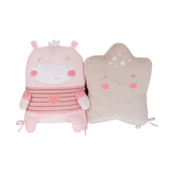 Set 5 perne aparatoare pentru patut Kikkaboo Hippo Dreams