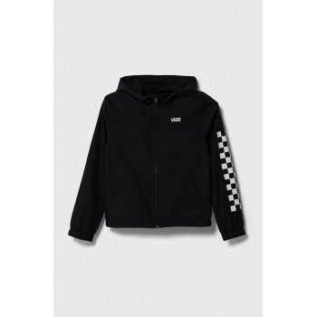 Vans geaca copii GR GIRLS KASTLE CLASSIC WINDBREAKER VN0A53OXY281 culoarea negru