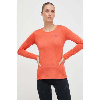 Jack Wolfskin longsleeve sport Sky Thermal culoarea portocaliu