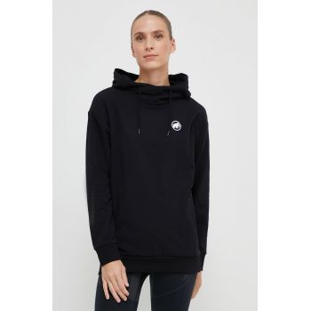 Mammut bluză trening ML Hoody Original culoarea negru, cu glugă, cu imprimeu