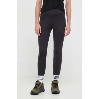 Salewa leggins sport Fanes femei, culoarea negru, neted