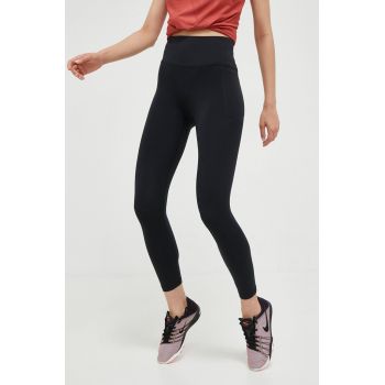 Under Armour leggins de antrenament Meridian culoarea negru, neted