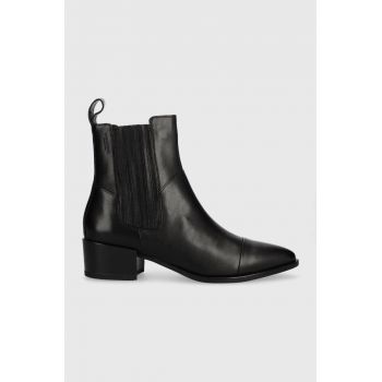 Vagabond Shoemakers cizme de piele MARJA femei, culoarea negru, cu toc drept, 5613.001.20