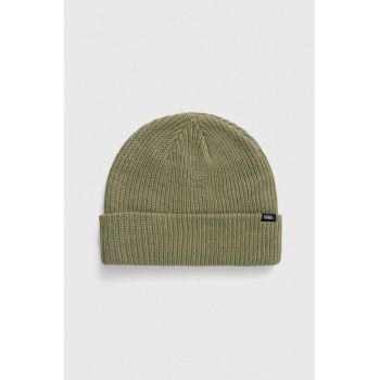 Vans caciula culoarea verde, din tricot gros