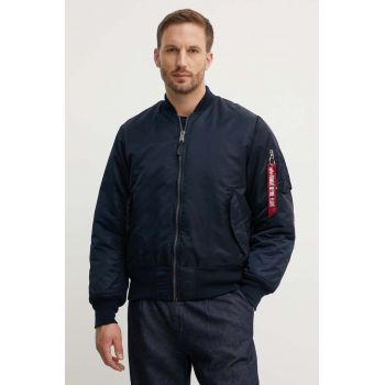 Alpha Industries geacă MA-1 bărbați, culoarea bleumarin, de tranziție, oversize 100101.07-rep.blue