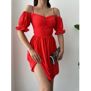 Rochie din panza cu siret pe spate Cod:P1054