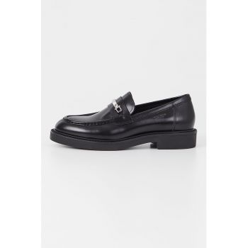 Pantofi loafer de piele cu detaliu metalic