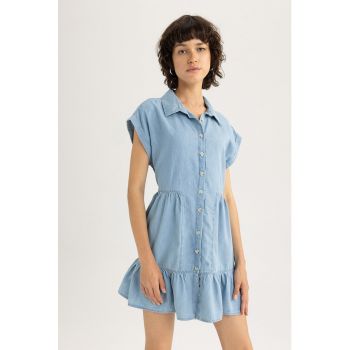 Rochie din chambray cu nasturi