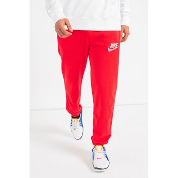 Pantaloni sport din amestec de bumbac cu broderie logo