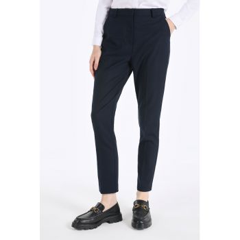 Pantaloni elegati crop cu croiala conica