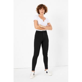 Blugi super skinny cu talie inalta