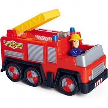 Jucarie Fireman Sam Jupiter with Sam Figure, Toy Vehicle (red/yellow)