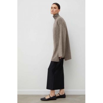 By Malene Birger pulover de lana femei, culoarea bej, light, cu guler