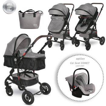 Carucior 3 in 1 Alba Premium Opaline Grey ieftin