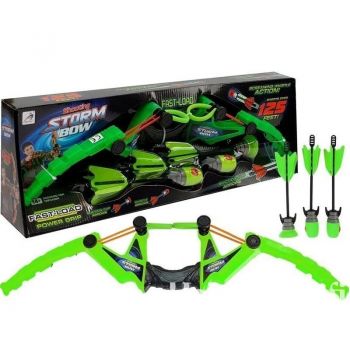 Set Arc Storm Bow de jucarie, cu 3 sageti, verde