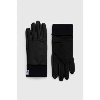 Rains manusi 16720 Gloves culoarea negru