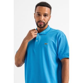 Tricou polo regular fit din material pique