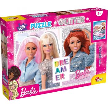 Jucarie Puzzle GLITTER Barbie - Cele mai Bune Prietene (108 de piese)