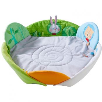 Saltea Activitati Bebe in Forma de Cuib Iepurasi Ursuleti 125x125cm