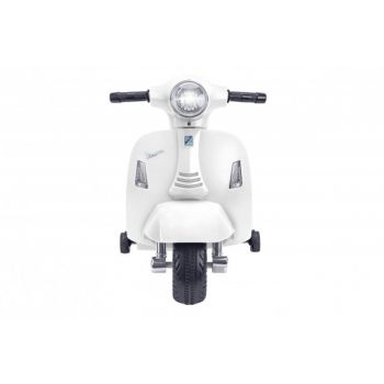 Scooter electric Vespa GTS Super Sport pentru copii acumulator 6V Alb