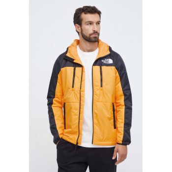 The North Face geaca barbati, culoarea galben, de tranzitie ieftina