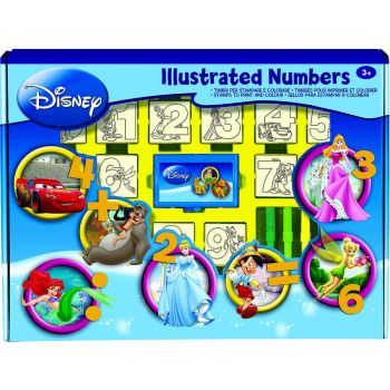 Set educativ cu stampile MP1937 Numere Disney 46 piese