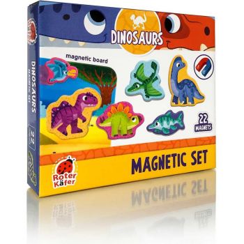 Set magnetic Dinozauri cu Plansa magnetica inclusa 22 piese
