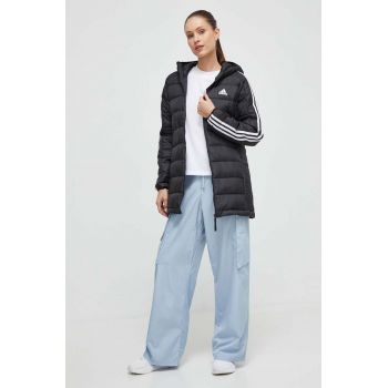 adidas geacă de puf femei, culoarea negru, de tranziție HZ4428