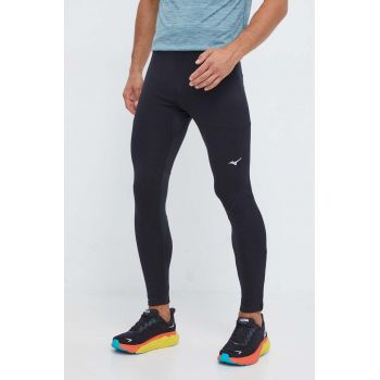 Mizuno leggins de alergare Warmalite culoarea negru, neted