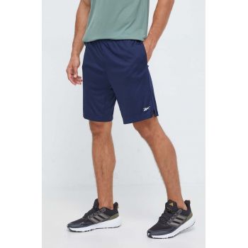 Reebok pantaloni scurți de antrenament Comm culoarea albastru marin