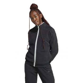 Bluza sport din material fleece cu fermoar