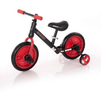 Bicicleta Energy 10050480002 cu pedale si roti ajutatoare Rosu