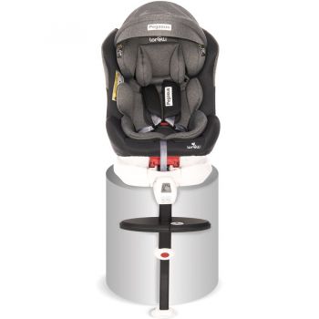 Scaun auto cu picior de fixare Pegasus Isofix Dark Light Grey