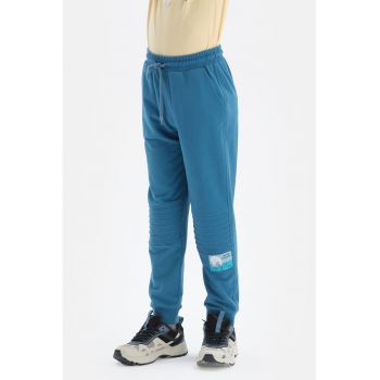 Pantaloni sport cu snur de ajustare in talie