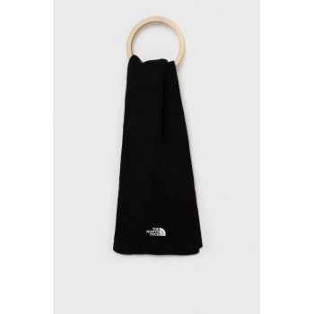 The North Face fular culoarea negru, neted ieftin