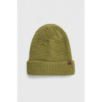 Billabong caciula culoarea verde, din tricot gros ieftina