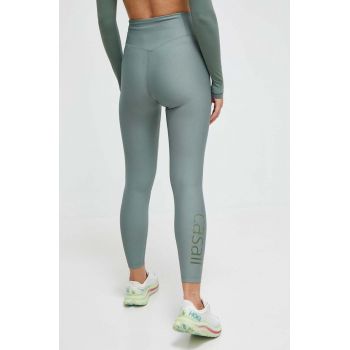 Casall jambiere de yoga culoarea verde, neted