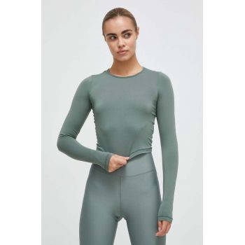 Casall longsleeve de yoga culoarea verde ieftin