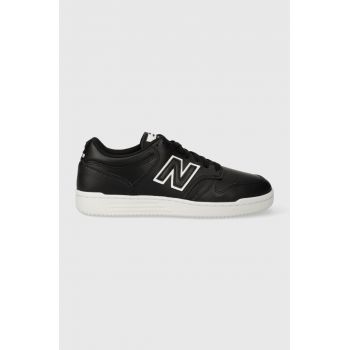 New Balance sneakers din piele BB480LBT culoarea negru