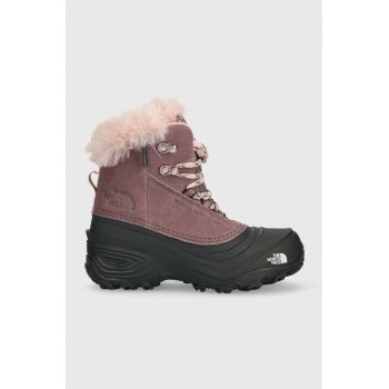 The North Face cizme de iarna pentru copii Y SHELLISTA V LACE WP culoarea violet ieftina